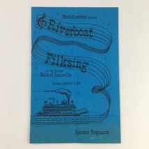 North American Presents September 1979 Riverboat Filksing Souvenir Progr... - £11.10 GBP