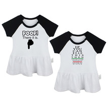 2X Poop! There It is &amp; Change My Diaper Dresses Infant Baby Girls Princess Dress - £18.59 GBP