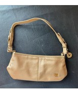 The Sak Leather Zip Wristlet Clutch Beige/Tan Floral Lining Style 100000... - €24,38 EUR