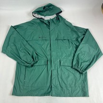 Columbia Vintage Hood Snaps and ZIpper Womens Large Green Waterproof Rai... - $41.79