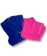 2 Pair VINTAGE 90s Y2K Cargo Windbreaker Pants Cropped Capri Medium Pink... - $15.99
