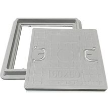 Solid Manhole Cover and Frame 24x24in,Square Fiberglass Septic Tank 20”x20” - $88.11