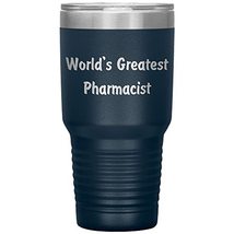 World&#39;s Greatest Pharmacist - 30oz Insulated Tumbler - Navy - £25.14 GBP