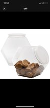 Gallon Plastic Container Candy Jars 2pk; Hexagon Shaped Retro Style - $23.75