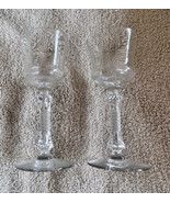 2 Vintage Glasses Cordial Stemware Faceted Stem 5.25” Crystal Cut Glass ... - £15.16 GBP