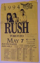 Rush 2 Great Canadian Rock Tour Flyers 1994 Toronto + 91 wIth Tragically... - £15.78 GBP