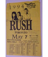 Rush 2 Great Canadian Rock Tour Flyers 1994 Toronto + 91 wIth Tragically... - $375.76 MXN