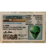 Alien A Leon State of Arizona MAGNET Drivers License Novelty ID UFO Roswell - £7.88 GBP