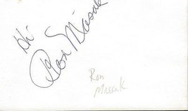 Ron Masak Signed 3x5 Index Card Twilight Zone Murder She Wrote - £15.54 GBP