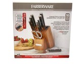 Farberware 10pc Knife Set w/ Block Forged German Steel Triple Rivet w/Sh... - $59.99