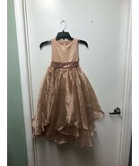 ekidsbridal Organza Flower Girl Dress Scoop Neck Dress  Champagne Size 8 - £24.42 GBP