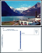 CANADA Postcard - Canadian Rockies, Lake Louise &amp; Swimming Pool S6 - £2.53 GBP