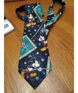 Vintage Disney Mickey Mouse Playing Pool Tie Made In Italy 100% Polyeste... - £6.22 GBP