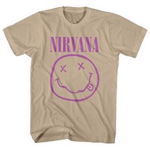 Nirvana Purple Smile Dark Sand Official Tee T-Shirt Mens Unisex - £24.99 GBP