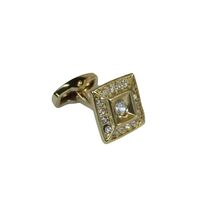 Men J.Valintin Cufflinks by Vitorofolo for French Cuff Shirt V39-63 Gold Diamond image 2