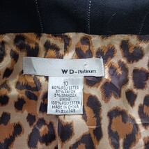 WD Platinum RN#111745 Women's Black Striped Blazer Size 10 image 3