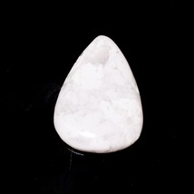 23.6 Carat Natural White Howlite Cabochon Pear Loose Stone for Jewelry Making - £8.07 GBP