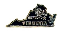 Virginia State Outline Hat Tac or Lapel Pin - $148.93 MXN