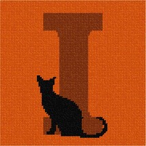 Pepita Needlepoint Canvas: Letter I Black Cat, 7&quot; x 7&quot; - £39.22 GBP+