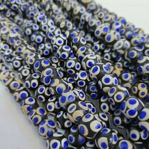 Black Skunk Venetian Style Glass Beads Blue Eyes Beads EAST OASIS Collec... - $1,425.52 MXN