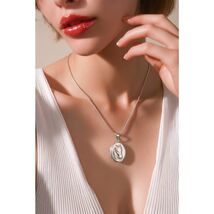 Sterling Silver Horse Head Cameo Photo Locket Pendant Necklace - $97.02