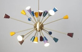 Gorgeous Mid Century Multicolour Sputnik Chandelier, SCOPPIARE Multicolour light - £316.20 GBP