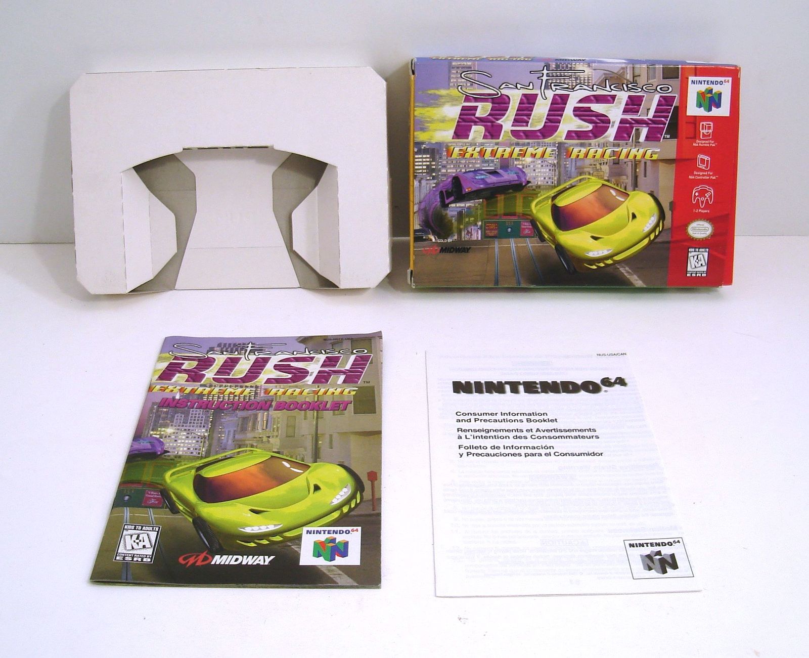 San Francisco RUSH Extreme Racing (Nintendo 64 N64) Box, Manual Only No Game - $34.95