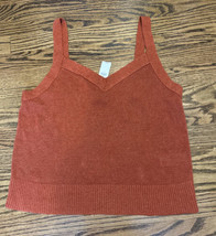 NEW Banana Republic Factory Women’s Sweater Tank Rustic Orange Size Larg... - $39.11