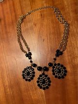 Black Beaded Necklace - £7.17 GBP