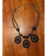 Black Beaded Necklace - £7.08 GBP