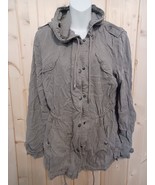 Max Jeans Jacket green military style women&#39;s juniors Medium Size M Zip ... - $13.58 CAD