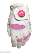 NEW JUNIOR GIRLS ALL WEATHER GOLF GLOVE. LOL BALL MARKER. ALL SIZES AVAI... - $9.63
