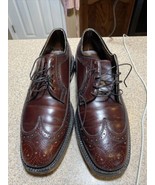 Vintage Men&#39;s Johnston &amp; Murphy Wingtip Dress Shoes Made In USA Size 10.5 - £21.29 GBP