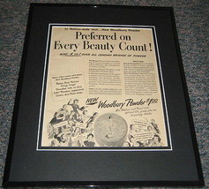 1948 Woodbury Powder Original 11x14 Framed Advertisement  - $44.54