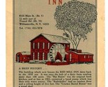 Old Red Mill Inn Menu Williamsville New York 1977 Railroad Theme - £21.77 GBP