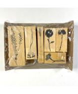 Stampin Place Natural Elements Dried Flowers 6 Rubber Stamp Assortment #... - £22.67 GBP