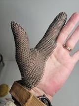 Butcher Metal Mesh Glove Thumb and Finger VTG - $54.00