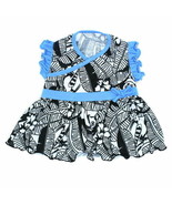 Vibrant Life Dress  Ruffle  Tropical  Black/White  Medium Dog Pet Clothi... - $8.96