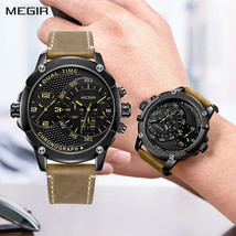 Luxury Business Watches for Mens Leather Strap Casual Sports Wristwatch Chrono - £30.89 GBP