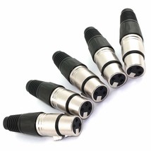 5-Pack Female 3-Pin Xlr Plug Solder Type Microphone Audio Cable Connecto... - $16.99