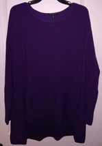 Eileen Fisher  Woman 2X Pullover Sweater  100% Extra Fine Merino Wool Raisin - £37.13 GBP
