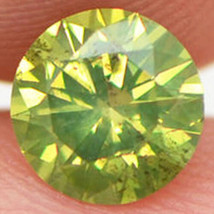 Round Shape Diamond Loose Greenish Yellow Color SI2 Natural Enhanced 0.72 Carat - £616.71 GBP