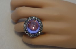Ring with SWISS Marcasites Simulated Gems .925 Sterling Silver SIZE 7 NEW $510 - £49.15 GBP