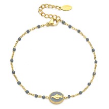 Enamel Stainless Steel Chain Bracelets For Women Charms Vintage Virgin Mary Cros - £14.26 GBP