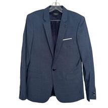 The Kooples Blazer Jacket Mens US 36/ EU 46 Blue Erased Squares 2 Button... - $180.49