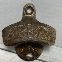 Coca Cola Starr X  Pat April 1925 Cast Bottle Opener Wall Mount Brown Co - $35.63