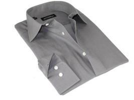 Men Mondego 100% Soft Cotton Dress Classic shirt Long Sleeves sn100 gray Solid - £31.96 GBP