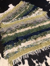 Artist Handmade Rag Rugs (2) 20x30 Each Shaggy Great Colors!! - £32.84 GBP