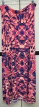NWT LULAROE Large Pink Purple Blush Tie Dye Slinky Maxi Skirt/Strapless Dress - £39.81 GBP
