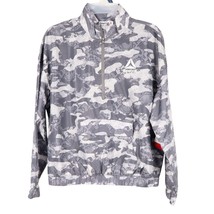 Reebok Womens Pullover Windbreaker Jacket New L Gray Camouflage Pocket Z... - £14.60 GBP